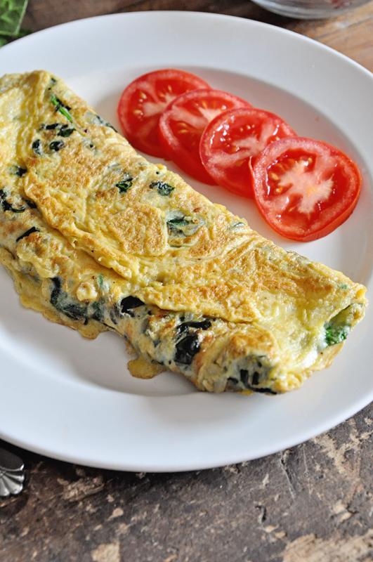 Spinach & Cheese Omelette | Easy Breakfast Recipe | Spain On A Fork