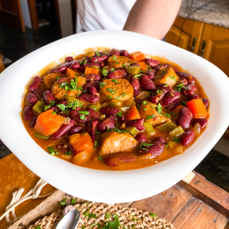 Spanish Red Bean & Sausage Stew-image