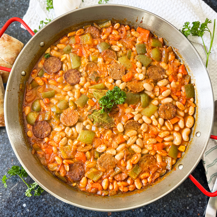 Spanish Beans with Chorizo | Alubias con Chorizo-image