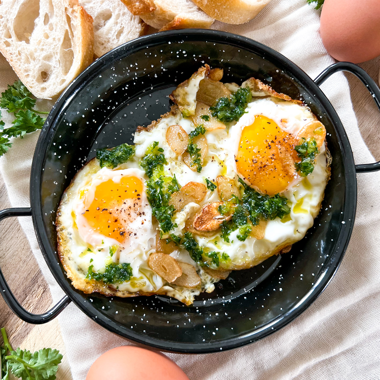 Spanish Garlic Eggs  Possibly the BEST Fried Eggs Recipe