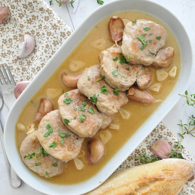Spanish Garlic Pork Tenderloin (Solomillo de Cerdo al Ajillo)