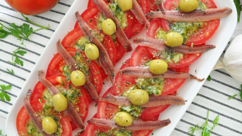 Spanish Tomato and Anchovy Salad