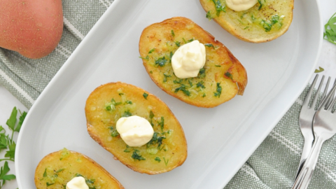 Spanish "Helmet" Garlic Potatoes